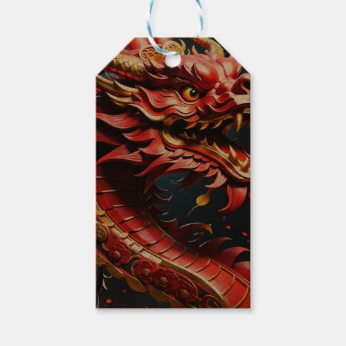 Gift Tag with the Chinese Year of the Dragon
