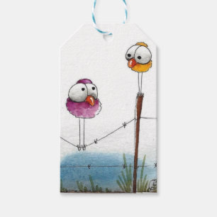 Gift Tags - On The Fence Whimsical Birds