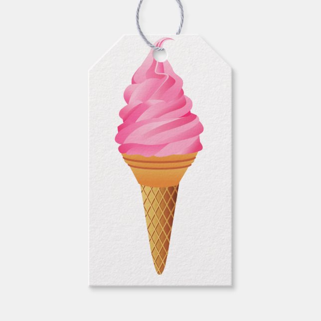 Gift Tags - Pink Ice Cream (Front)