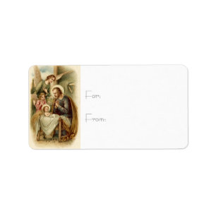 Gift Tags: St. Joseph Nativity Label