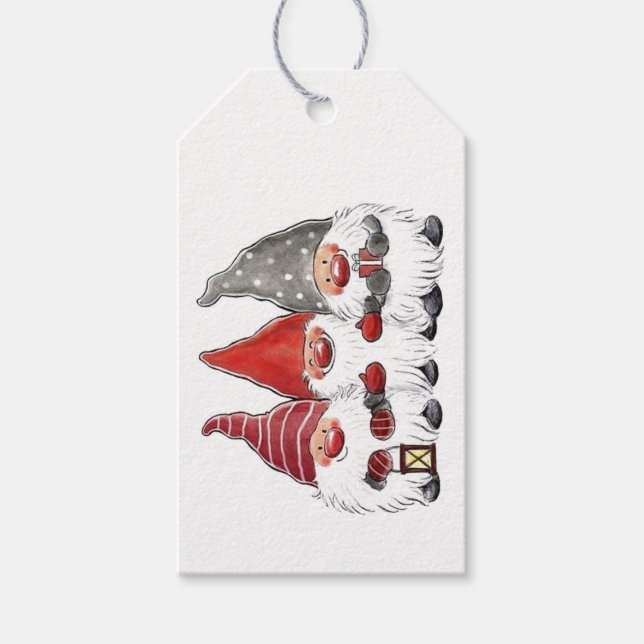 Gift Tags - Three Christmas Gnomes (Front)