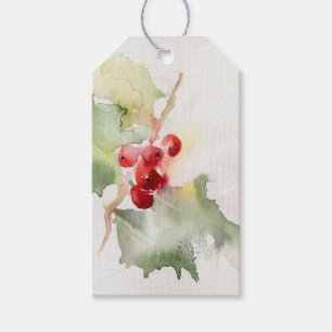 Gift Tags - Watercolour Print Winter Berries