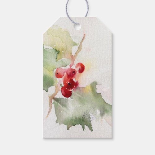 Gift Tags _ Watercolour Print Winter Berries