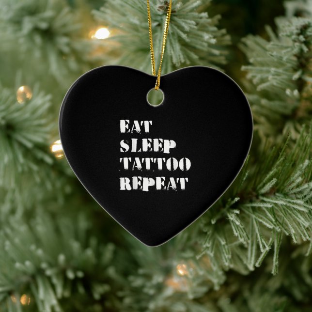 Gift Tattoo Artist Funny Saying Tattooed Ceramic Ornament (Tree)