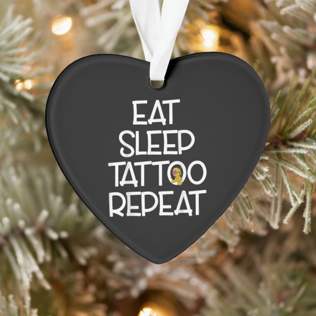 Gift Tattoo Artist Funny Saying Tattooed Ornament (Tree)