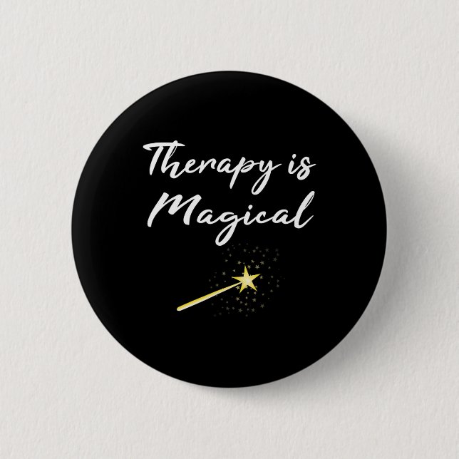 Gift Therapy Is Magical Mental Health Professional Button (Front)