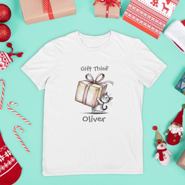 Gift Thief  Funny Family Matching Christmas Tri-Blend Shirt (Creator Uploaded)