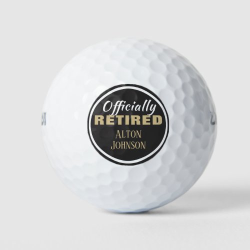 Gift this Retirees custom Golf Balls