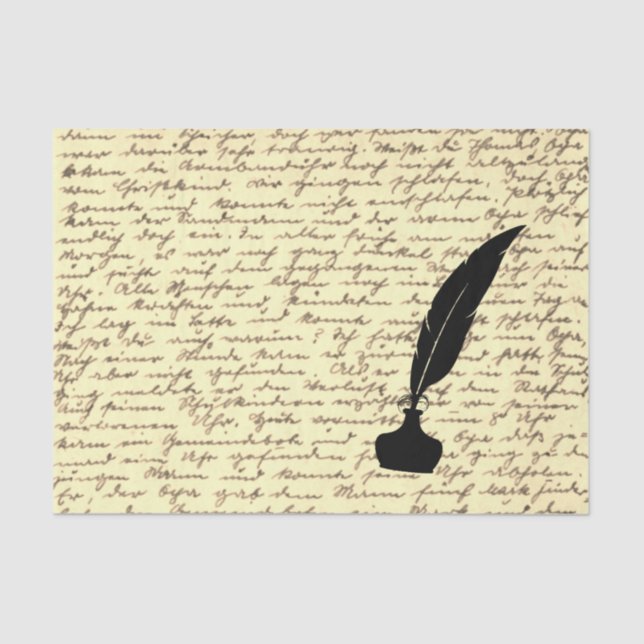 Gift Tissue Paper with Antique Letter (Front)