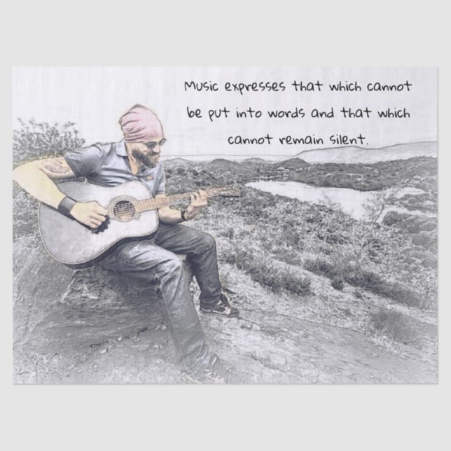 Gift Tissue Paper with Musician (Front)