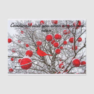 Gift Tissue with Cardinal Bird Tissue Paper