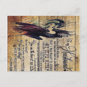 Gift To My Husband, Love Quotes Letter Announcement Postcard