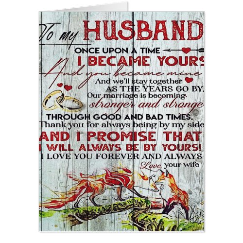 Gift To My Husband Love Quotes Letter Card