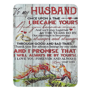 Gift To My Husband, Love Quotes Letter Door Sign
