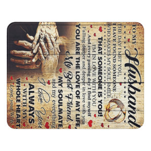 Gift To My Husband, Love Quotes Letter Door Sign