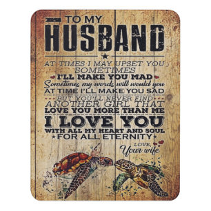 Gift To My Husband, Love Quotes Letter Door Sign