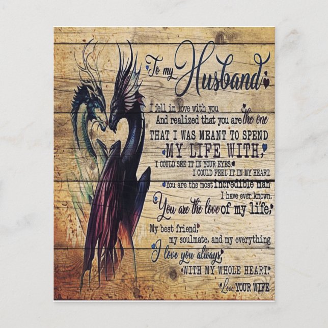 Gift To My Husband, Love Quotes Letter Flyer (Front)