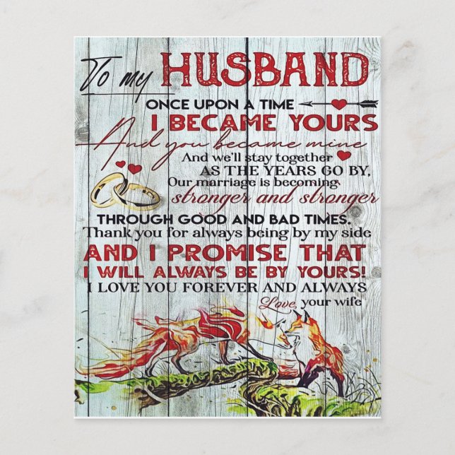 Gift To My Husband, Love Quotes Letter Flyer (Front)