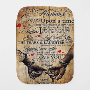 Gift To My Husband Lovely Husband Letter Baby Burp Cloth