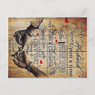 Gift To My Husband Lovely Husband Letter Postcard