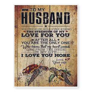 Gift To My Husband   Lovely Husband Letter   Temporary Tattoos