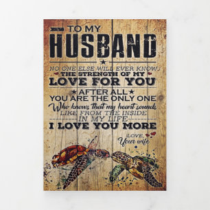 Gift To My Husband Lovely Husband Letter Tri-Fold Announcement