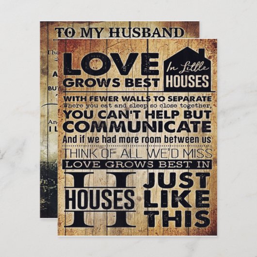 Gift To My Husband | Personalized letter (Front/Back)