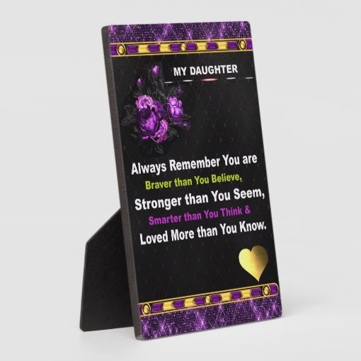 Gift to my pregnant daughter. Tabletop Plaque Zazzle