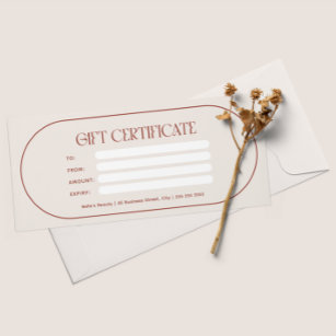 Gift Voucher Business Gift Certificate Beautician 