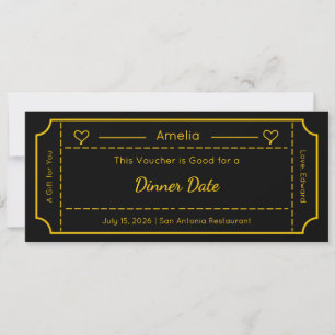 Gift Voucher, Custom Gift Ticket Card