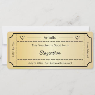 Gift Voucher, Custom Gift Ticket Card