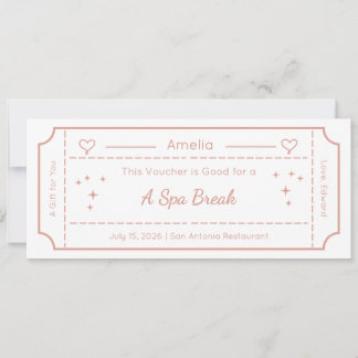 Gift Voucher, Custom Gift Ticket Card