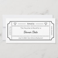 Gift Voucher, Custom Gift Ticket Card