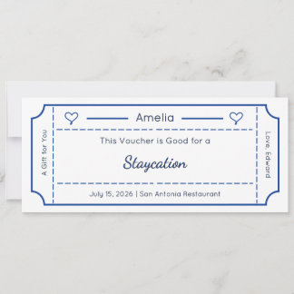 Gift Voucher, Custom Gift Ticket Card