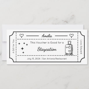 Gift Voucher, Custom Gift Ticket Card