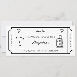 Gift Voucher, Custom Gift Ticket Card