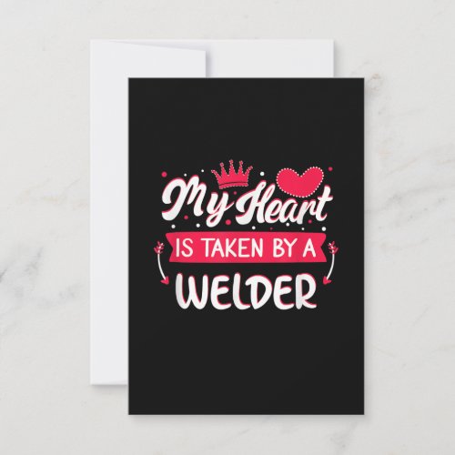 Gift Welder Valentines Day Funny for Men Women Thank You Card