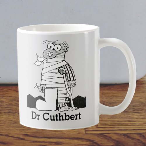 Gift with Name for a Doctor _ Man in Bandages Coff Coffee Mug