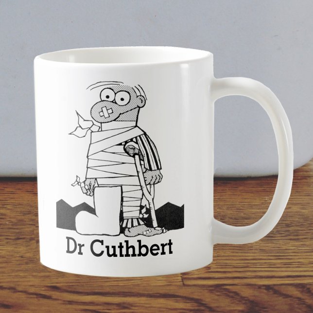 Gift with Name for a Doctor - Man in Bandages Coffee Mug (Creator Uploaded)