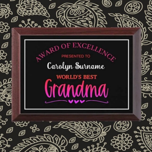 Gift! World's Best Grandma custom wall plaque (Creator Uploaded)