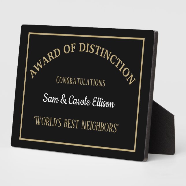 Gift!! World's Best Neighbors Plaque (Side)