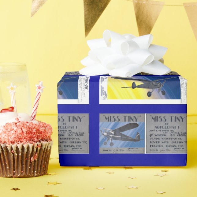 Gift Wrap - Antique Model Airplanes (Birthday Party)