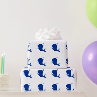 Gift Wrap - Cartoon Whale