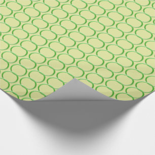 Gift Wrap - Chain Links - Green on Yellow