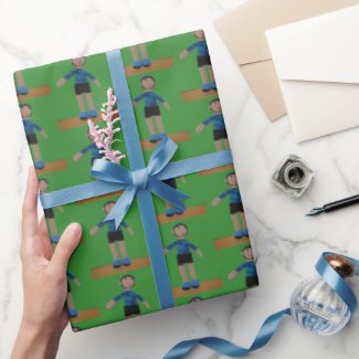 Gift Wrap - Doll with Helmet