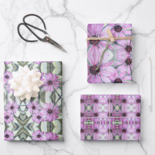 Gift Wrap Paper Purple African Daisies
