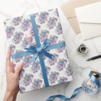 Gift Wrap Roll - Lavender & Pink Flowers