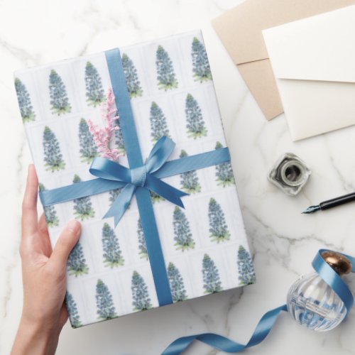 Gift Wrap Roll _ NGA Watercolor Blue Bonnets