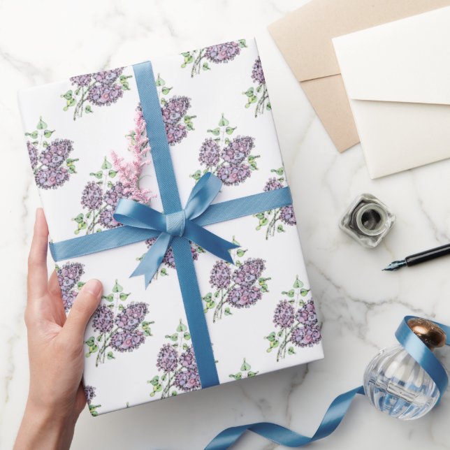 Gift Wrap Roll - NGA Watercolor Lilacs (Gifting)