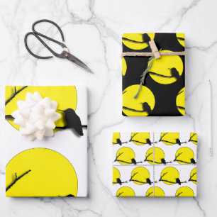 Gift Wrap Set - Hummingbird Silhouette